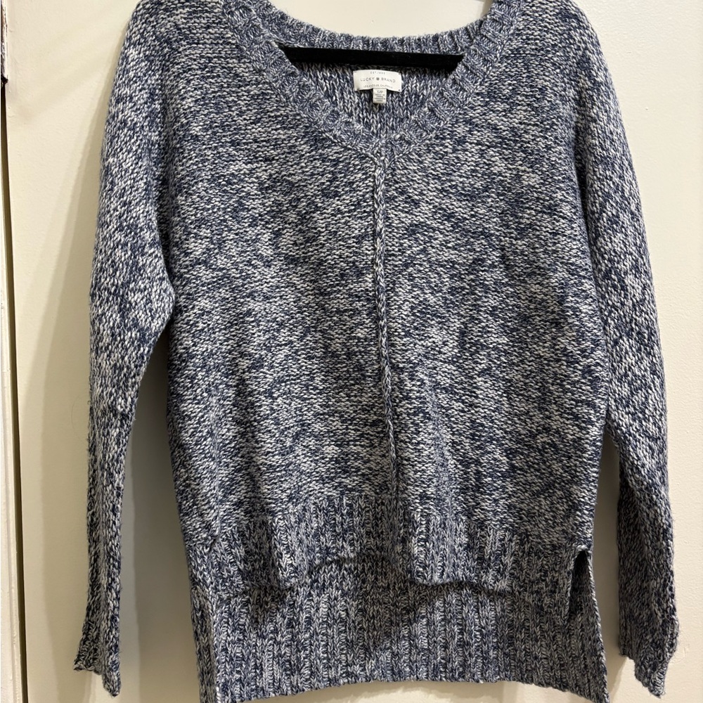 Lucky Brand Blue V-Neck Sweater